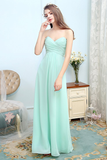 Carlee Natural Waist A-Line/Princess Chiffon V-Neck Sleeveless Floor Length Bridesmaid Dresses