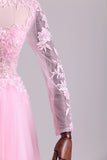 2024 Bateau Homecoming Dresses A Line With Embroidery & Beads Tulle P93XS99X