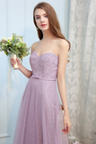 Catherine A-Line/Princess Natural Waist Floor Length Chiffon Sleeveless V-Neck Bridesmaid Dresses