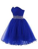 Sweetheart Short Blue Bridesmaid Dresses Homecoming Dresses