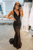 Elegant Glitter Rhinestone Lace Long Prom Dress