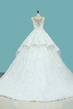 2024 Bateau Top Quality Lace Ball Gown Wedding Dresses P4FDQLE4