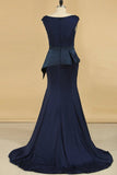 2024 New Arrival Scoop Mermaid Spandex Evening Dresses PXNJ28LE