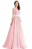 Elegant A Line Wedding Bridesmaid Chiffon Elegant Long PA2NLG54