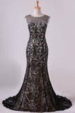 2024 Black Prom Dresses Mermaid/Trumpet Scoop P6CNN7C1