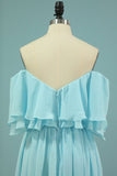 2024 New Arrival A Line Chiffon With Slit Prom Dresses PRB72BS2