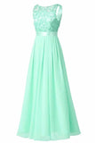 Wedding Bridesmaid Dress Chiffon Elegant Floor Length P8CEZG2S