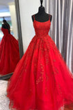 Daffodil V-Neck A-Line Tulle Long Prom Dresses P6ZD2MEP