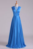 2024 New Arrival V-Neck Prom Dresses A-Line Chiffon P38TGN6L