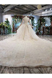 Ball Gown Wedding Dresses Scoop Top Quality Appliques PGGAME26