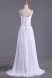 2024 Prom Dresses Scoop A Line Chiffon With Beads And PDEH982B