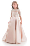 2024 Flower Girl Dresses A Line Sweetheart Satin With Jacket PZSMLC2F