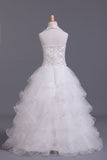 2024 Lovely Flower Girl Dresses Ball Gown Halter PNJSGEC1