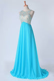 2024 Prom Dresses A Line Scoop Sweep/Brush PZX2DMMS