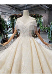 Ball Gown Wedding Dresses Off The Shoulder Top Quality Appliques PDK6762S