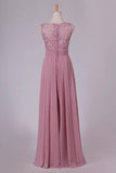 2024 New Arrival Scoop Chiffon Floor Length A Line Prom P8EBEBC5