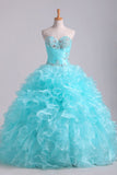 2024 Quinceanera Dresses Fabulous Sweetheart Ruffled Bodice PFF25F8L