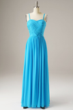 Gorgeous Pleating Long Evening Dress Prom Dress