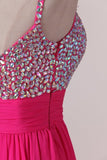 2024 Prom Dresses A Line Spaghetti Straps Beaded Bodice PS3CBPQE