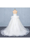 Ball Gown Sweetheart Tulle Wedding Dress Gorgeous Sweep Train Bridal P95Q9EN7