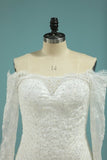 2024 Wedding Dresses Mermaid Strapless Chapel Train With P2PHGJX4