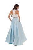 2024 Two Pieces Prom Dresses Satin With Applique PNT1HM5M