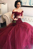 Off Shoulder Wedding Dress Sexy Backless Wedding Gown Ball Gown Bridal Dress