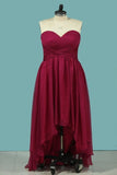 2024 Asymmetrical Bridesmaid Dresses Sweetheart Ruched Bodice PMQL24EF