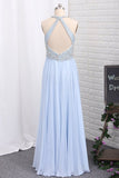 2024 New Arrival Scoop Chiffon With Beading Prom Dresses PGXK27QB