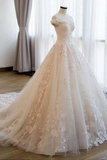 Ball Gown Off The Shoulder Appliques Wedding Dresses Ivory Bridal STIPAQ8752B