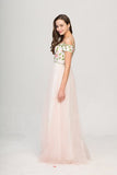 2024 Floral Spaghetti Straps Prom Dresses A Line Tulle Floor PT3T962H