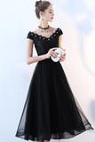 A-Line V-Neck Prom Dress with Appliques