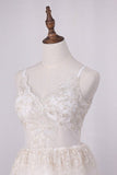 2024 New Arrival Spaghetti Straps A Line Lace Wedding PKC5JAJZ