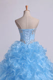 2024 Sweetheart Quinceanera Dresses Ball Gown Organza P7XN71MY