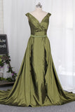 2024 Off The Shoulder Prom Dresses Taffeta Sweep P9GAC7GQ