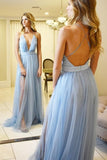 Criss Cross Plunging Neck Prom Dress PGJ4ZJHN