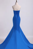 2024 Concise Sweetheart Mermaid/Trumpet Evening Dresses Elastic Satin Court PNPZX257