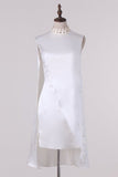 2024 New Arrival High Neck Satin With Beading Sheath P9JHN2FZ