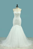 2024 Sweetheart Wedding Dresses Mermaid Organza With PYHZCSFJ