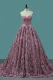 2024 New Arrival Sweetheart A Line Lace Prom Dresses PTFB4MQG