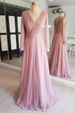 Pretty Flowy Long Elegant Simple Cheap Chiffon Prom Dresses PN1H4M79