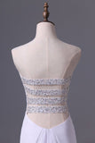 2024 New Arrival White Sheath/Column Sweetheart Chiffon Floor PF44J2MS