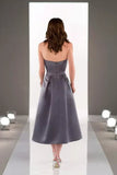 2024 Bridesmaid Dresses A Line Sweetheart Satin Tea-Length PSQP9BSN