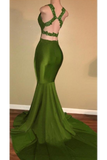 Prom Dresses Mermaid Beaded Bodice Satin V Neck Court STIPFK5F9NZ