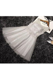 2024 New Arrival Scoop Tulle & Lace Homecoming Dresses With Sash P9X1PF7F