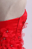 2024 Strapless Prom Dresses Column Sweep Train PXAR41C3