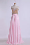 2024 New Arrival Prom Gown A-Line Sweetheart Sweep/Brush Chiffon With PA8P7XL2