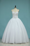 2024 Sweetheart Bridal Dresses Ball Gown Tulle White PCL7MA9N