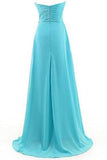 Sweetheart Beading Floor-length Chiffon Prom Dress Evening Gown