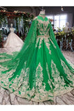 Ball Gown Wedding Dresses High Neck Top Quality P25KGYTJ